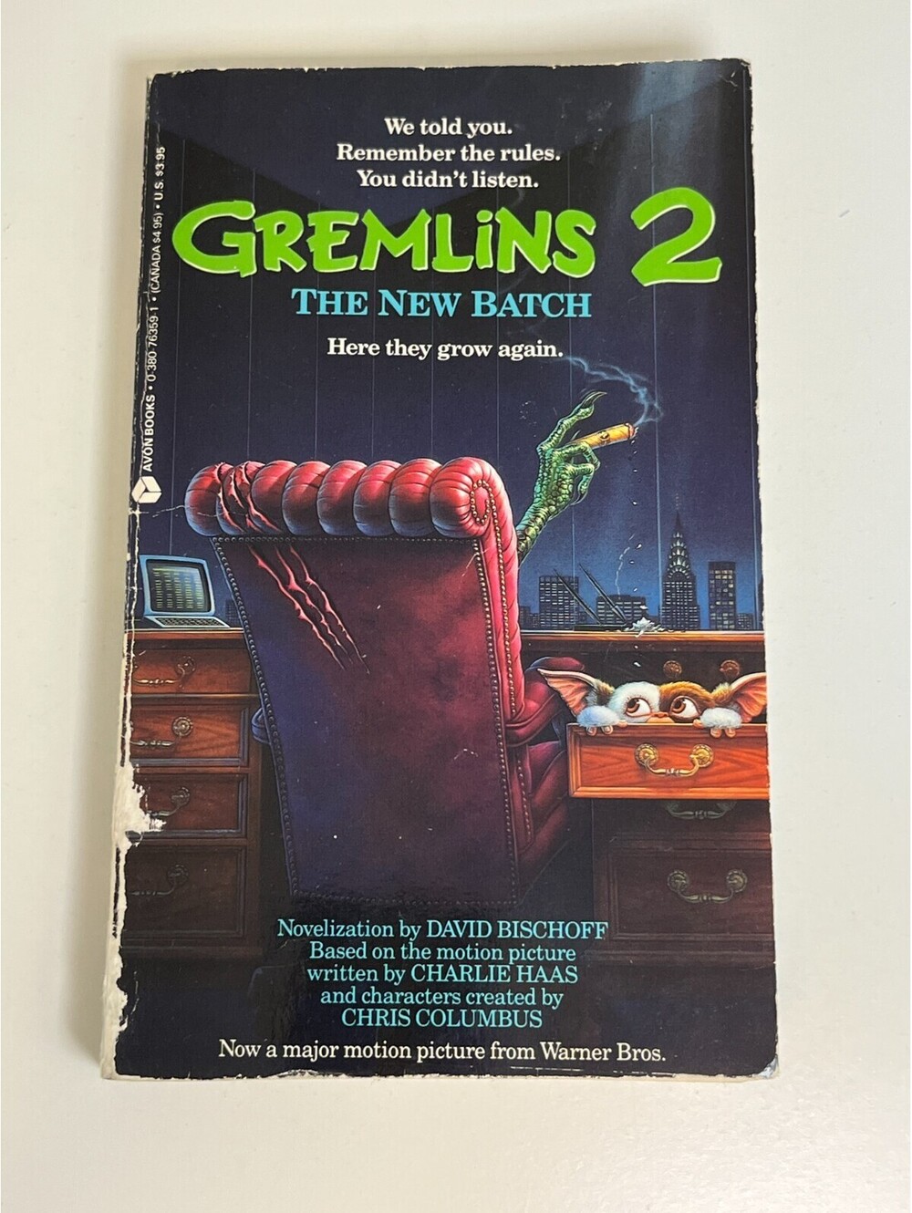 Gremlins 2 The New Batch Novelization David Bischoff Avon 1990 Paperback